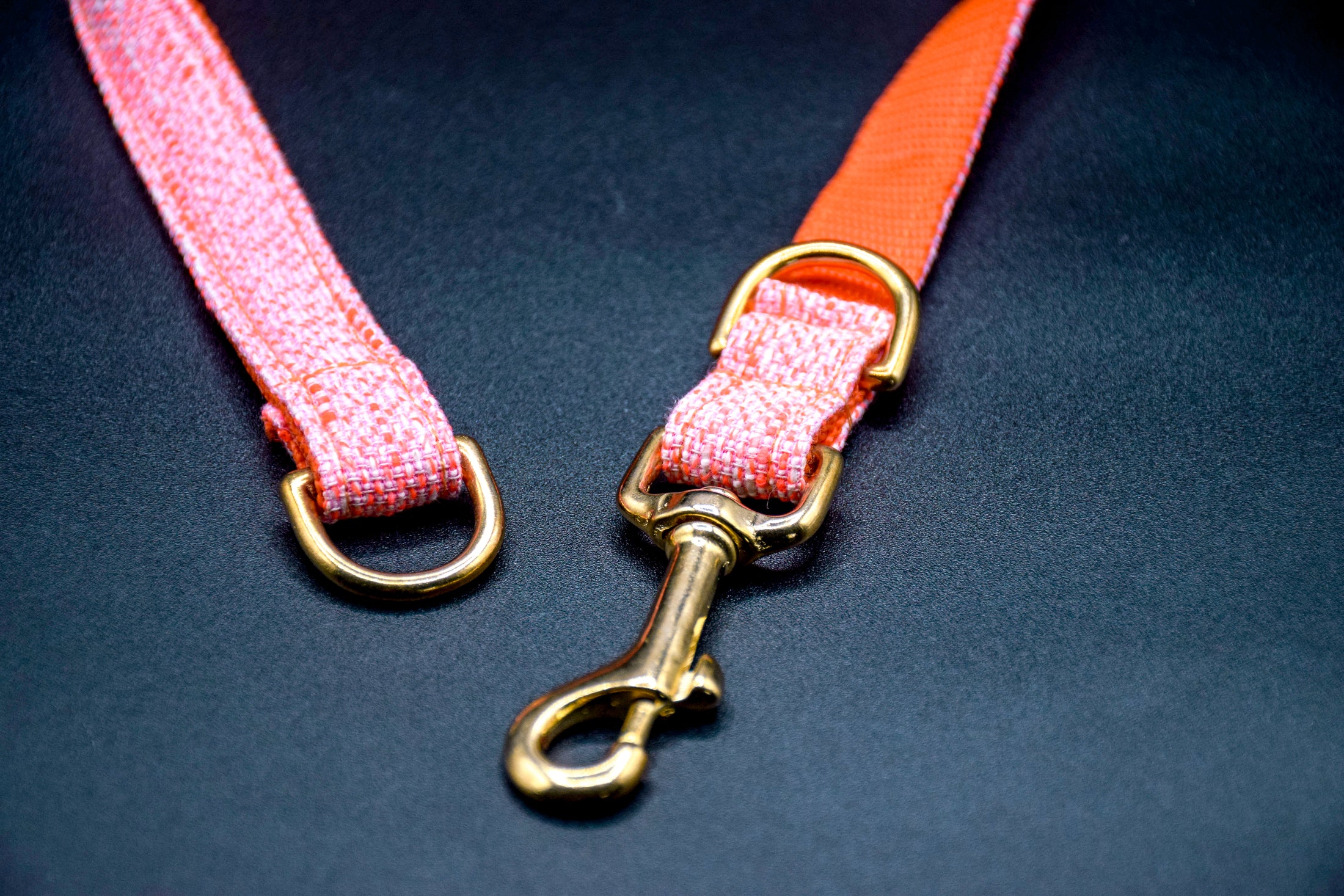 Cavaro Barkel Halsband & dreiteilige Hundeleine - Happy Orange