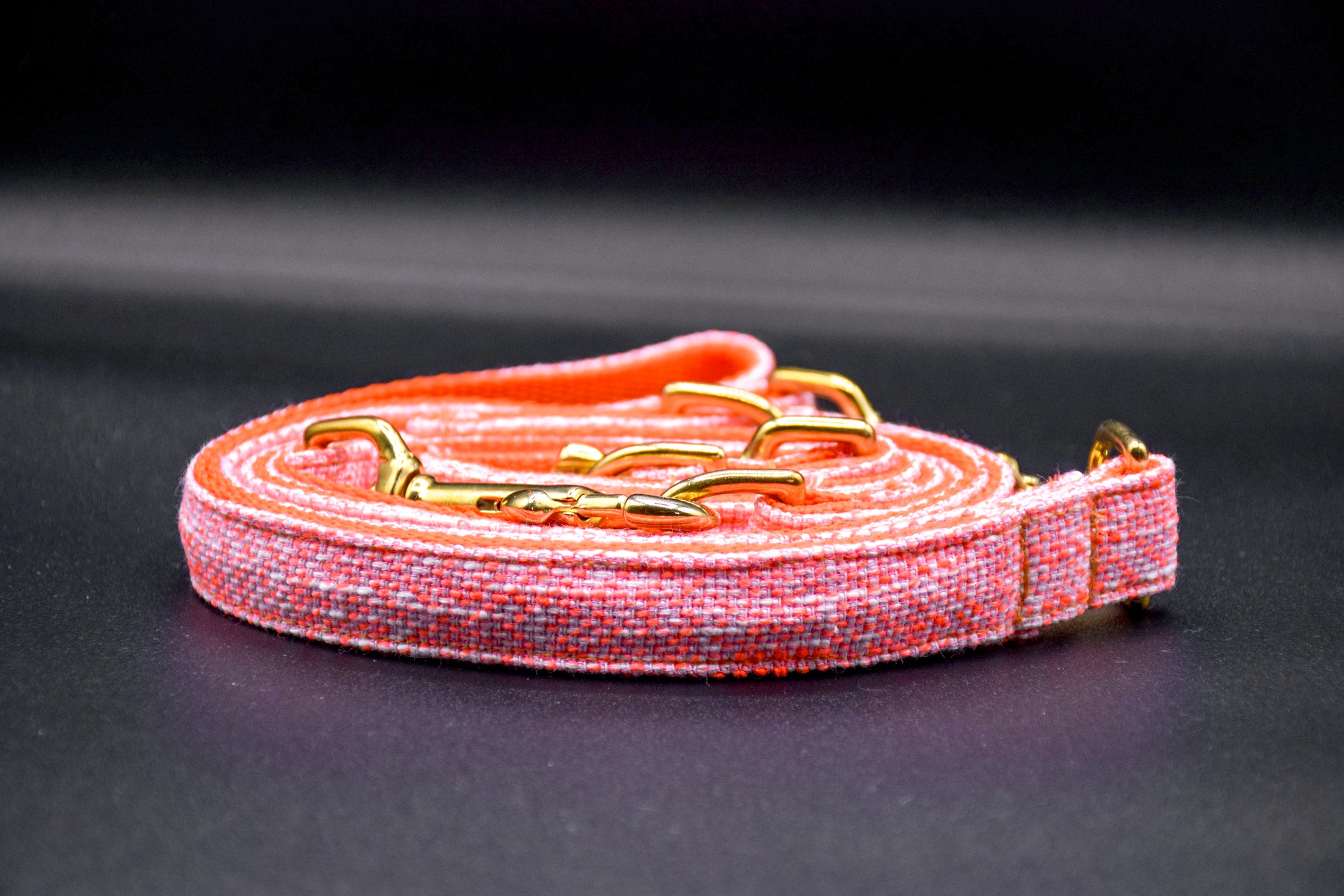 Cavaro Barkel Halsband & dreiteilige Hundeleine - Happy Orange