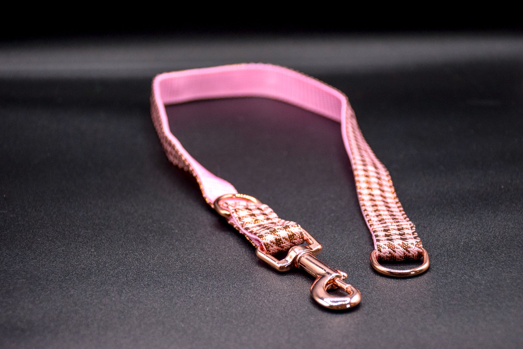 Cavaro Barkel Halsband & dreiteilige Hundeleine – Rosé Signature Set