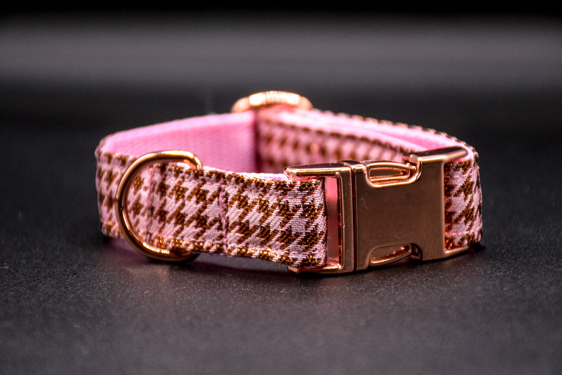 Cavaro Barkel Halsband & dreiteilige Hundeleine – Rosé Signature Set